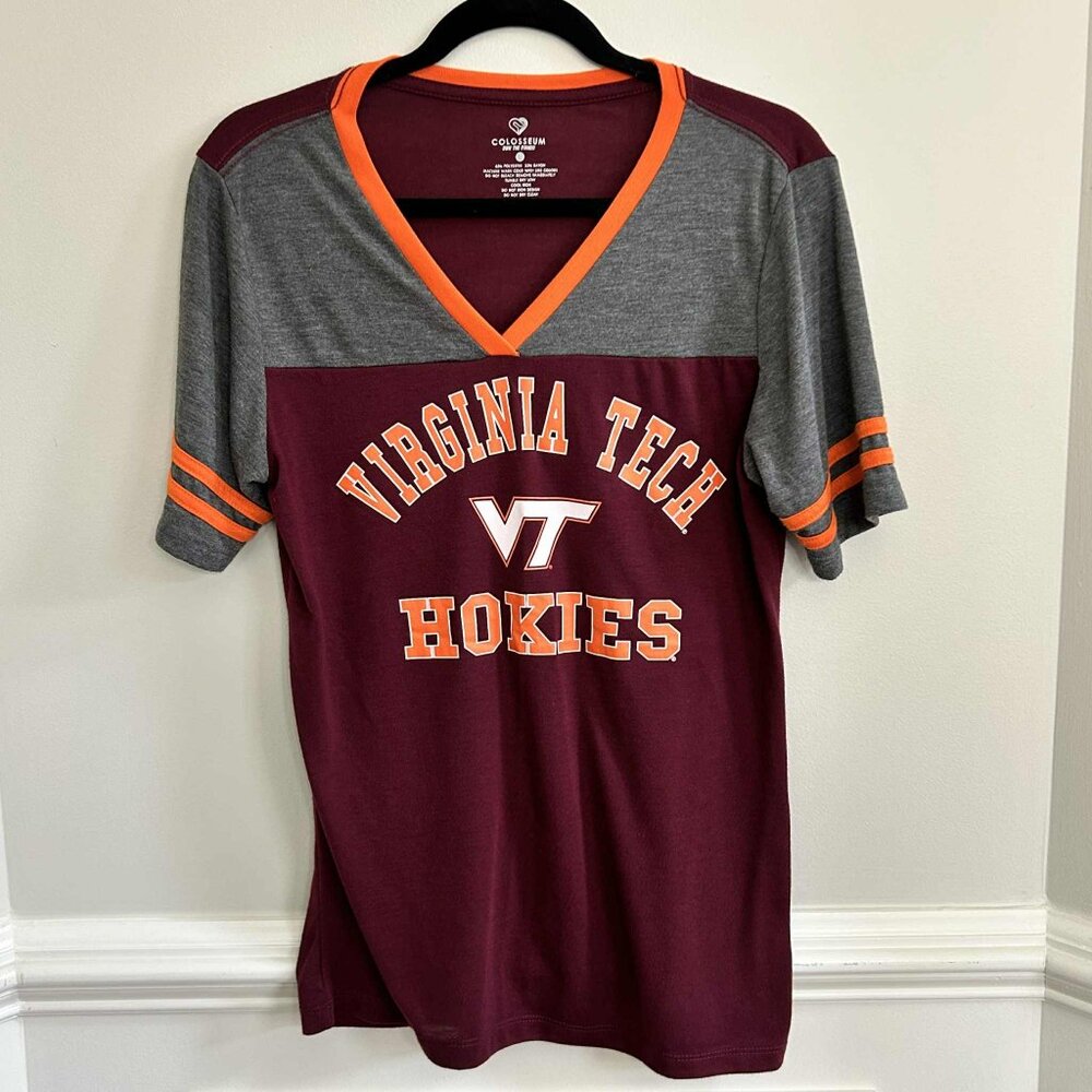Colosseum Virginia Tech Hokie Jersey Style Short Sleeve Tee, Large